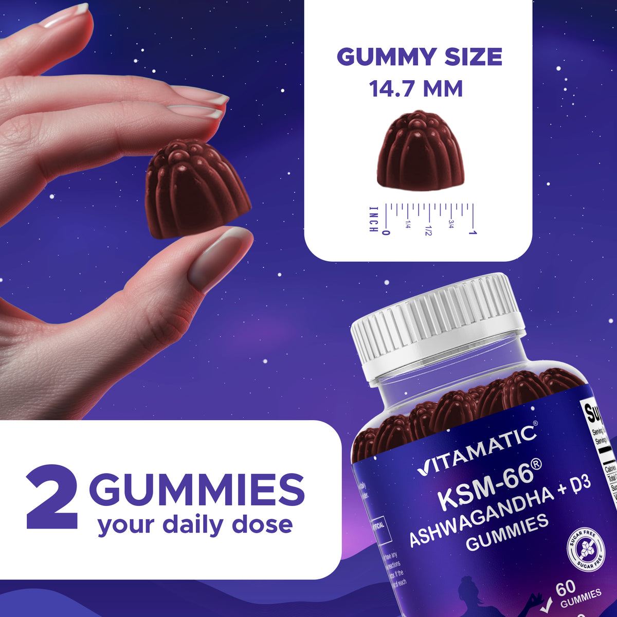 KSM-66® Ashwagandha + D3 Gummies