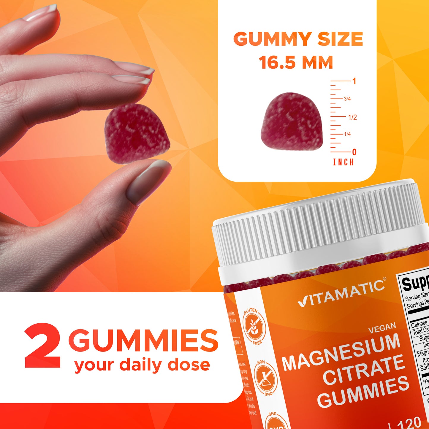 Magnesium Citrate Gummies 600mg per Serving - 240 Count