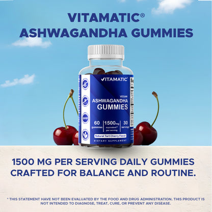 Ashwagandha 1500mg 60 Vegan Gummies