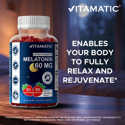 Vitamatic Sugar-Free Melatonin 60mg, 60 Gummies