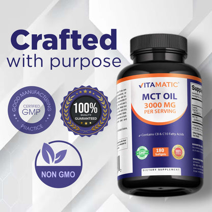 MCT Oil Softgels 3000 mg - 180 Softgels