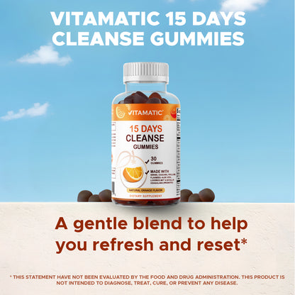 Vitamatic 15 Day Cleanse Gummies with Senna + Psyllium, 60ct