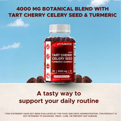 Tart Cherry with Celery Seed 4000 mg - 60 Vegan Gummies