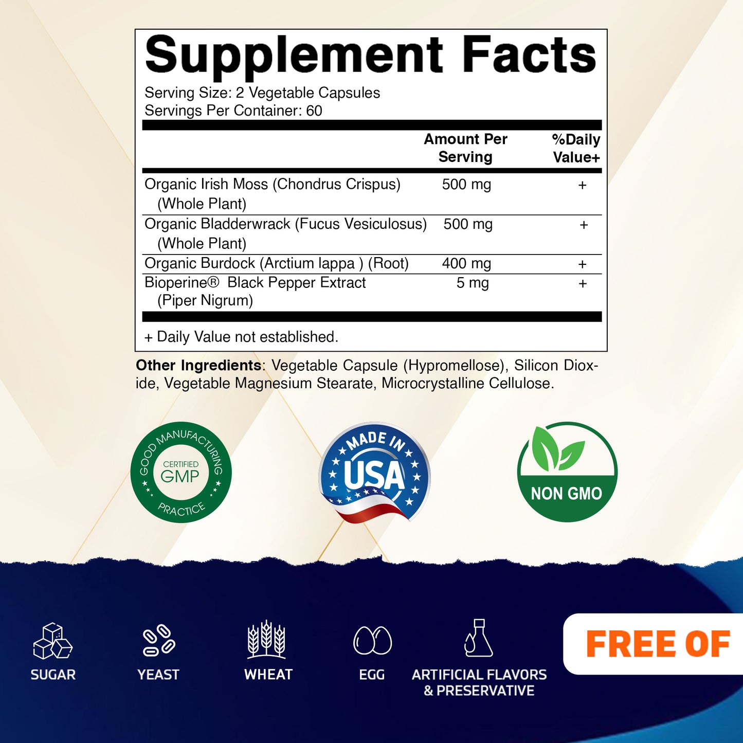 Irish Sea Moss - 60 Vegetable Capsules