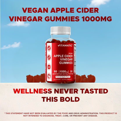 Apple Cider Vinegar  1000mg 60 Vegan Gummies