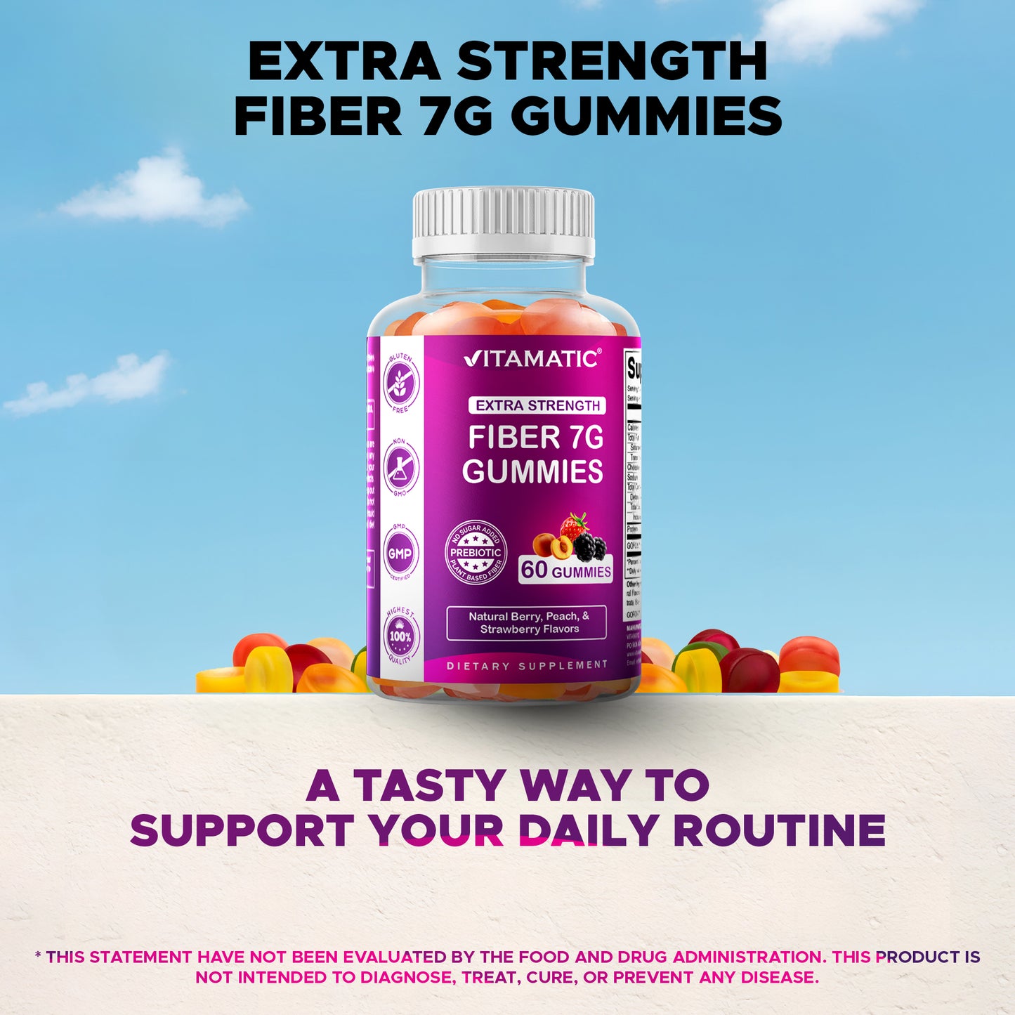 FIBER 7G (Beet Fos-pectin) - 60 Gummies