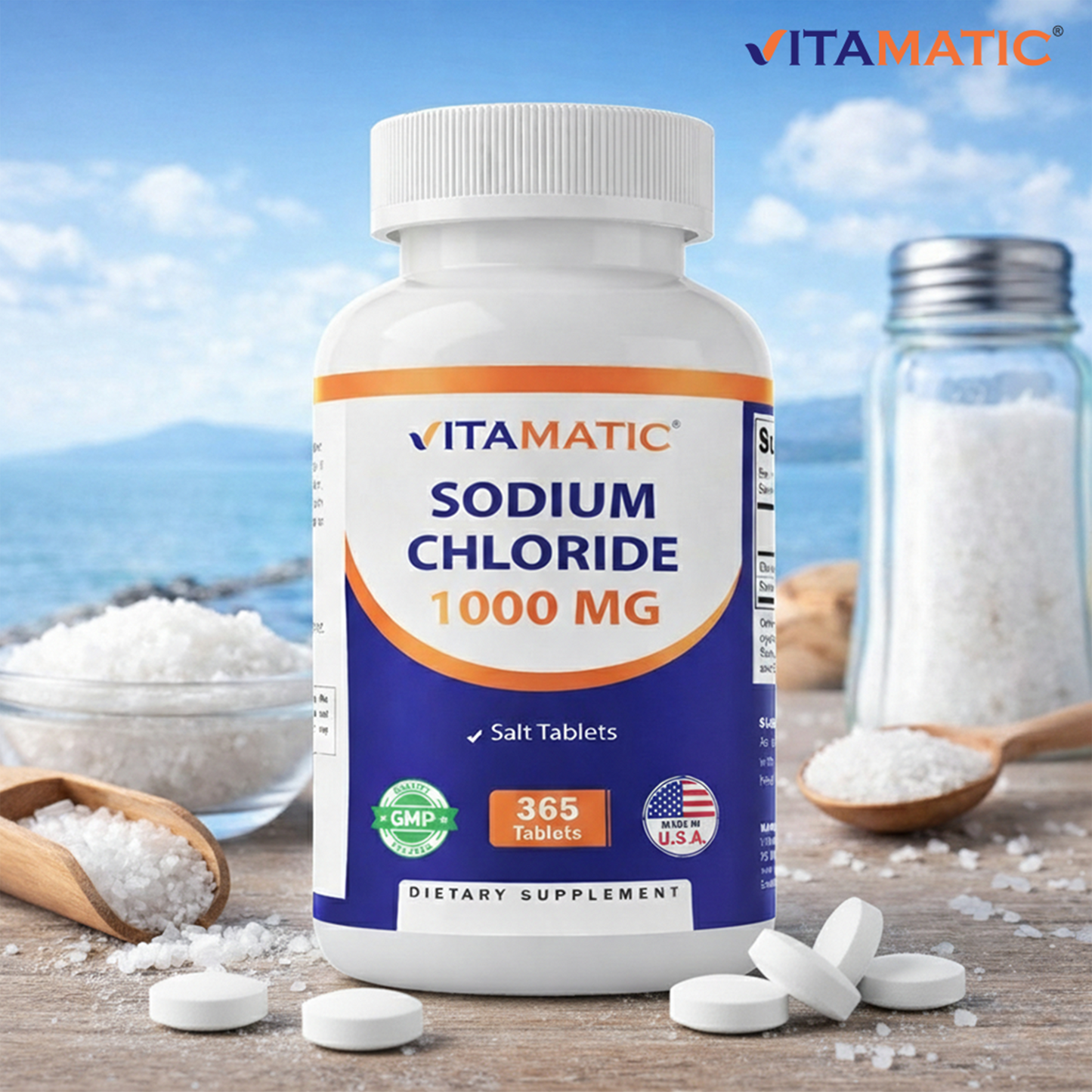 Sodium Chloride 1000mg 365 Tablets
