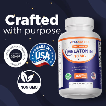 Melatonin 10mg 365 Fast Dissolve Tablets