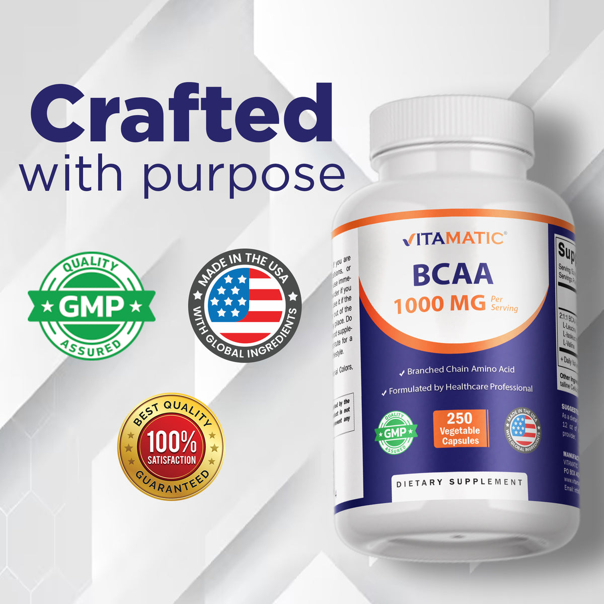 BCAA 1000mg per Serving Capsules