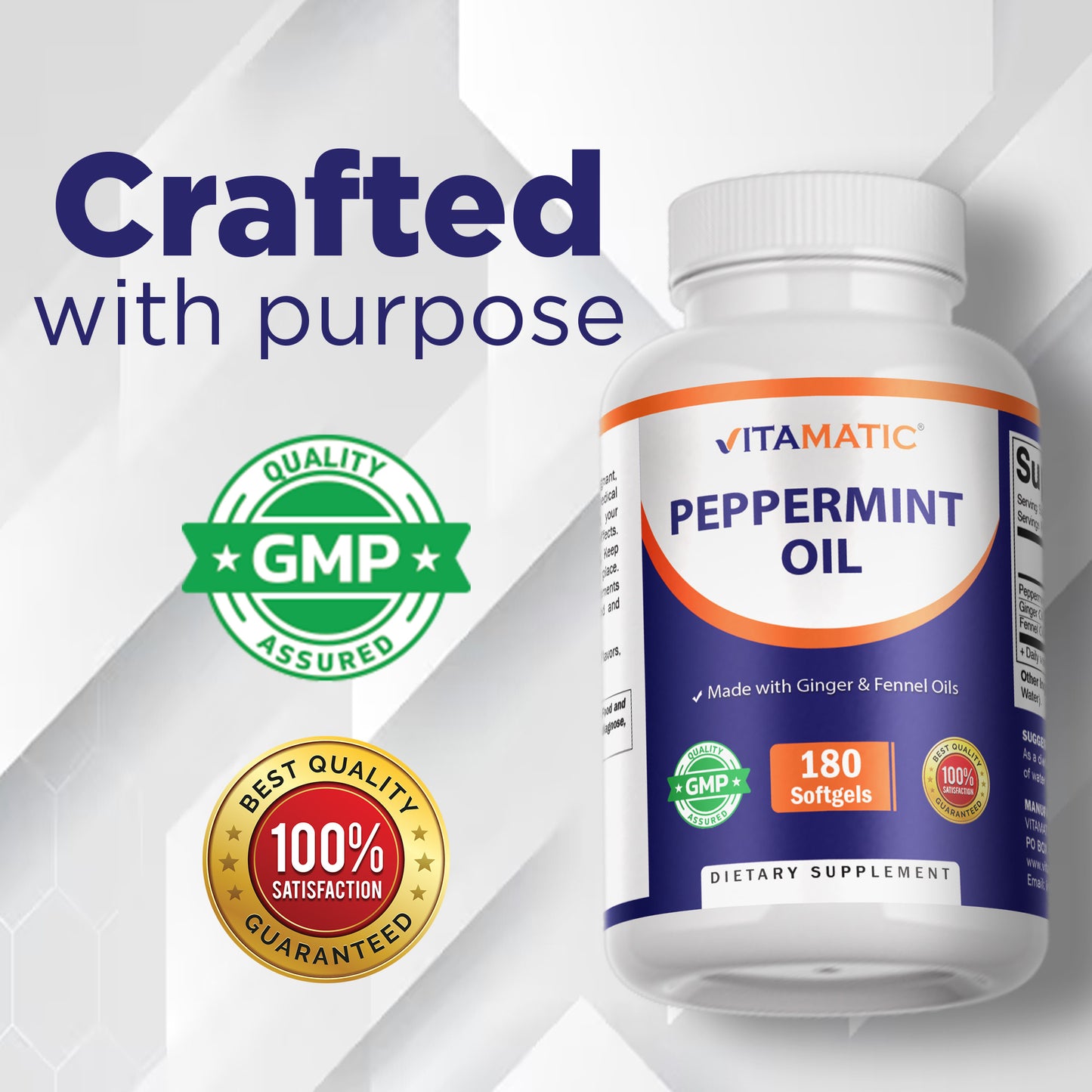 Peppermint Oil Softgels - 180 Softgels