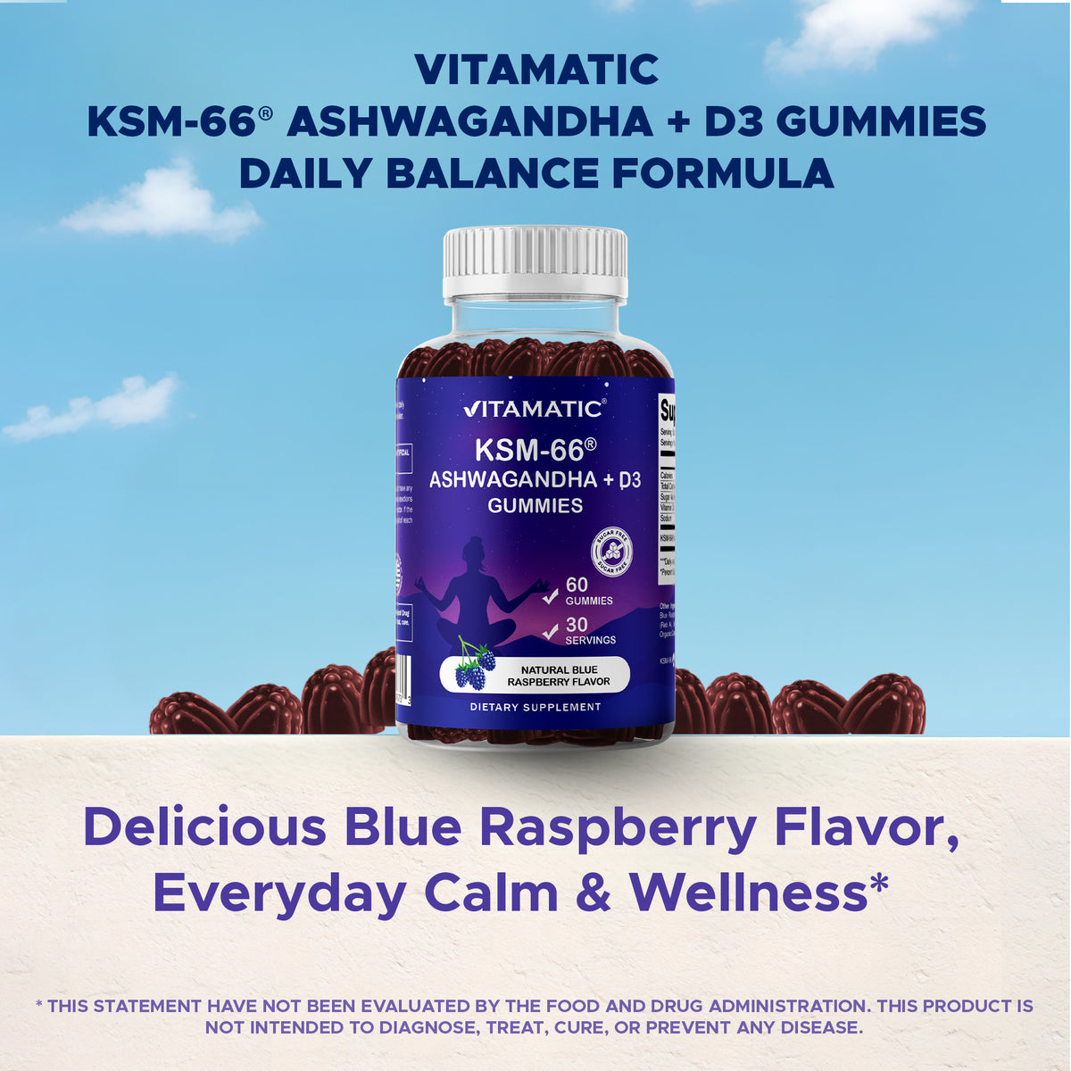 KSM-66® Ashwagandha + D3 Gummies