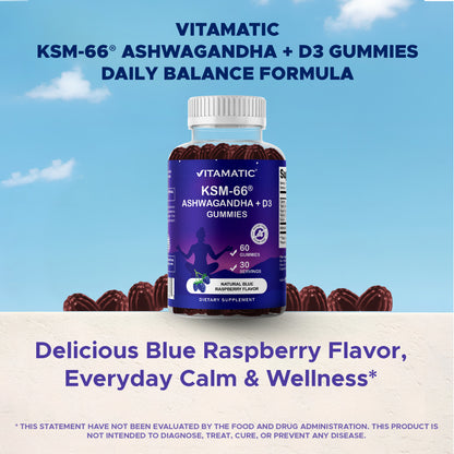 KSM-66® Ashwagandha + D3 Gummies