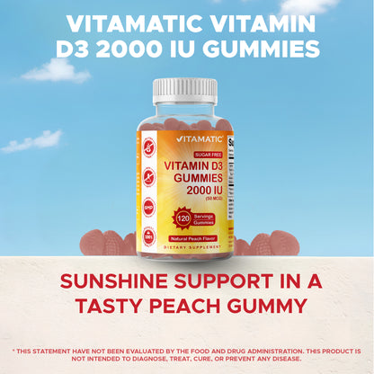 Sugar Free Vitamin D3 2000 IU - 120 Gummies