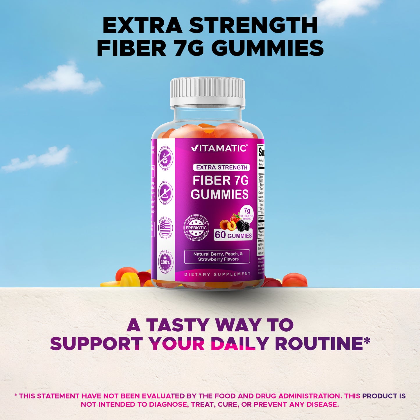 FIBER 7G (Beet Fos-pectin) - 60 Gummies