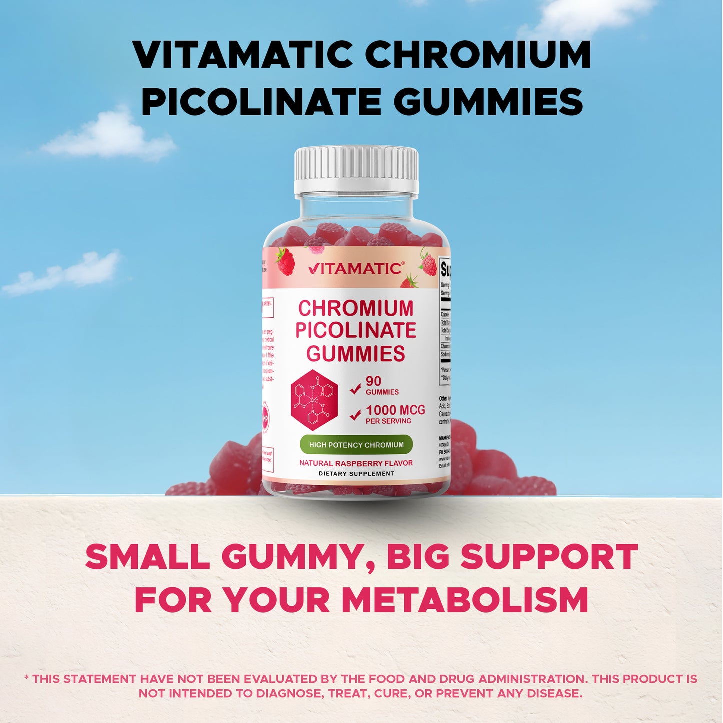 Vitamatic Chromium Picolinate 1000 mcg - 90 Gummies
