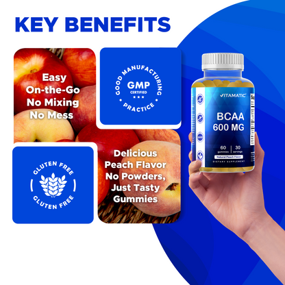 BCAA  600mg - 60 Vegan Pectin Based Gummies