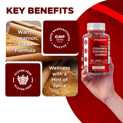 Sugar Free Cinnamon with Chormium 60 Gummies
