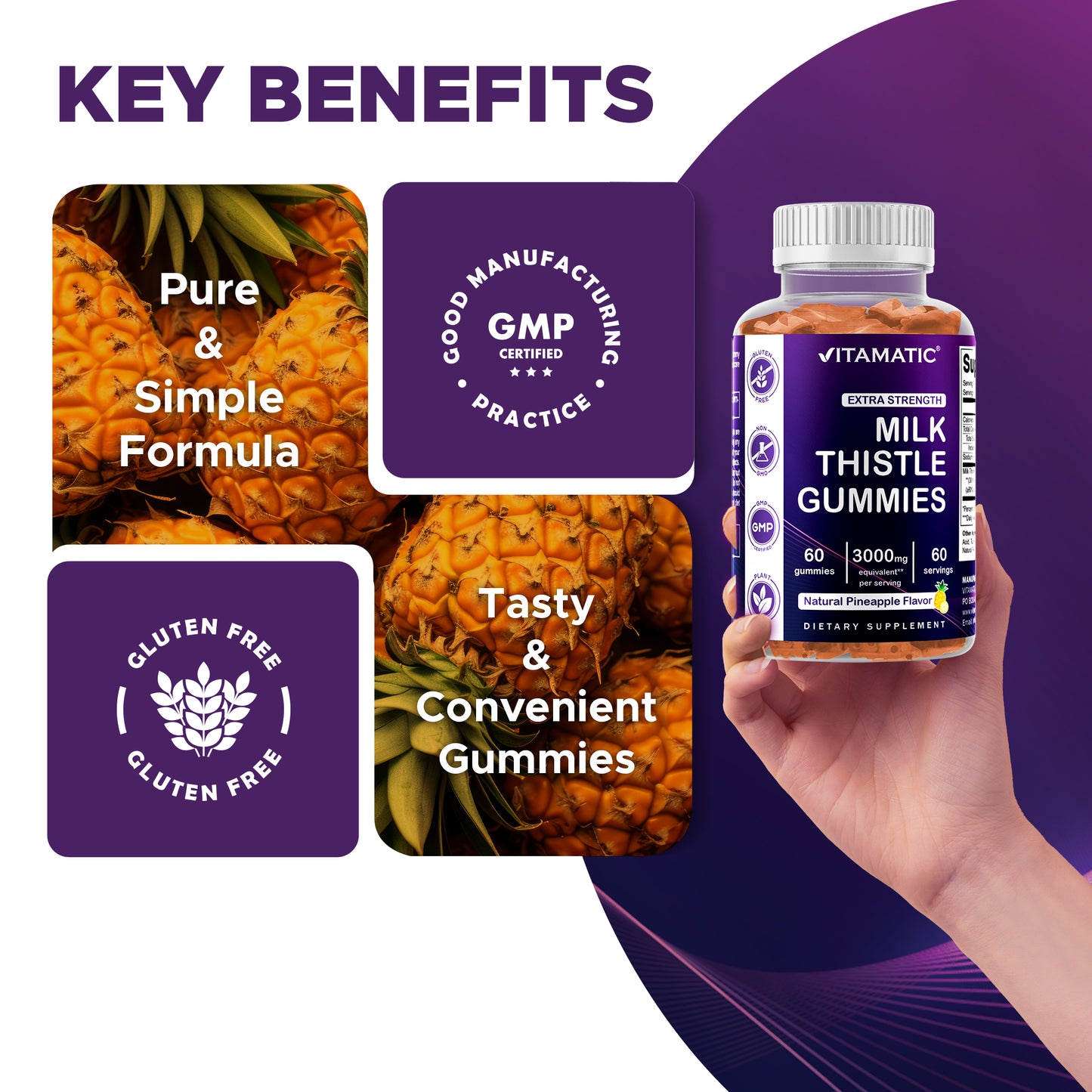 Milk Thistle Gummies 3000mg - 60 Gummies