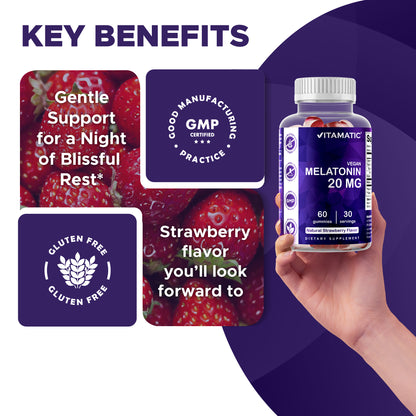 Melatonin 20mg - 60 Vegan Gummies