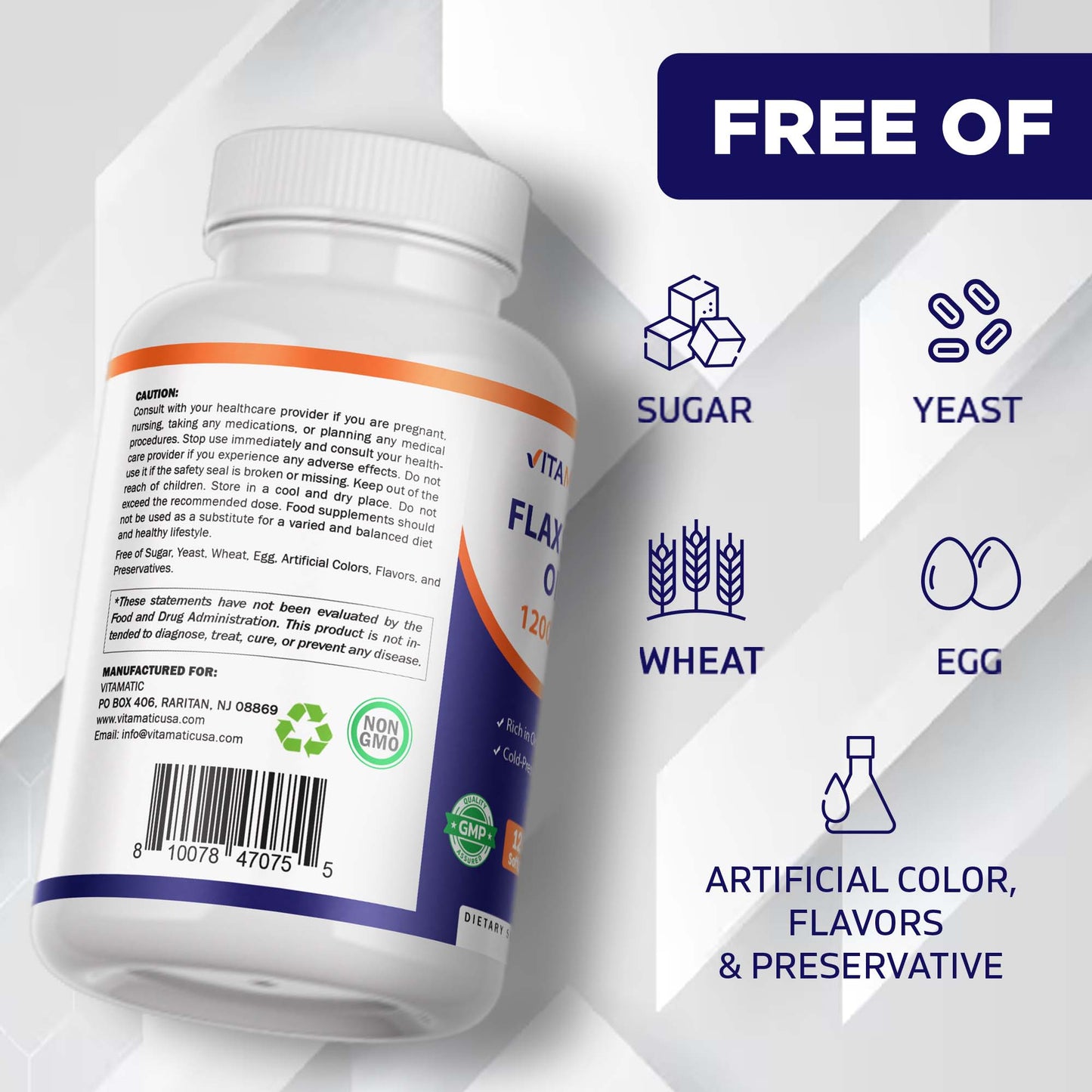 Flaxseed Oil 1200 mg 120 Softgels