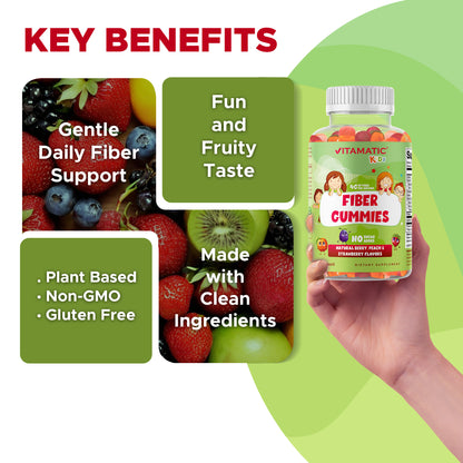 Kids Fiber Prebiotic Gummies, 60 Gummies