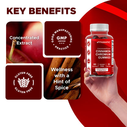 Sugar Free Cinnamon with Chormium 60 Gummies