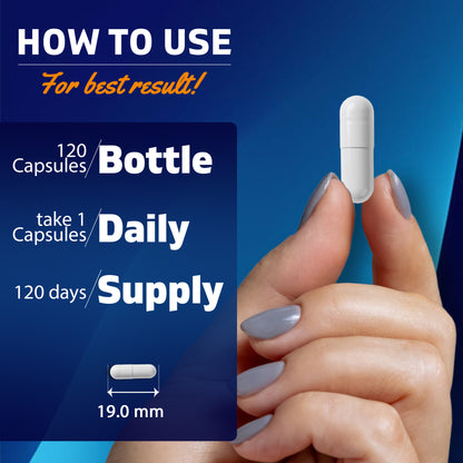 Zinc Carnosine with L. Reuteri 10 Billion CFU & Prebiotic Inulin 264 mg Digestive & Gut Health Support* - 120 Delayed-Release Capsules