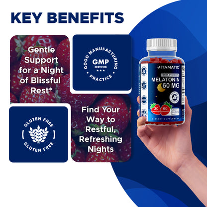 Sugar Free Melatonin 60mg - 60 Gummies