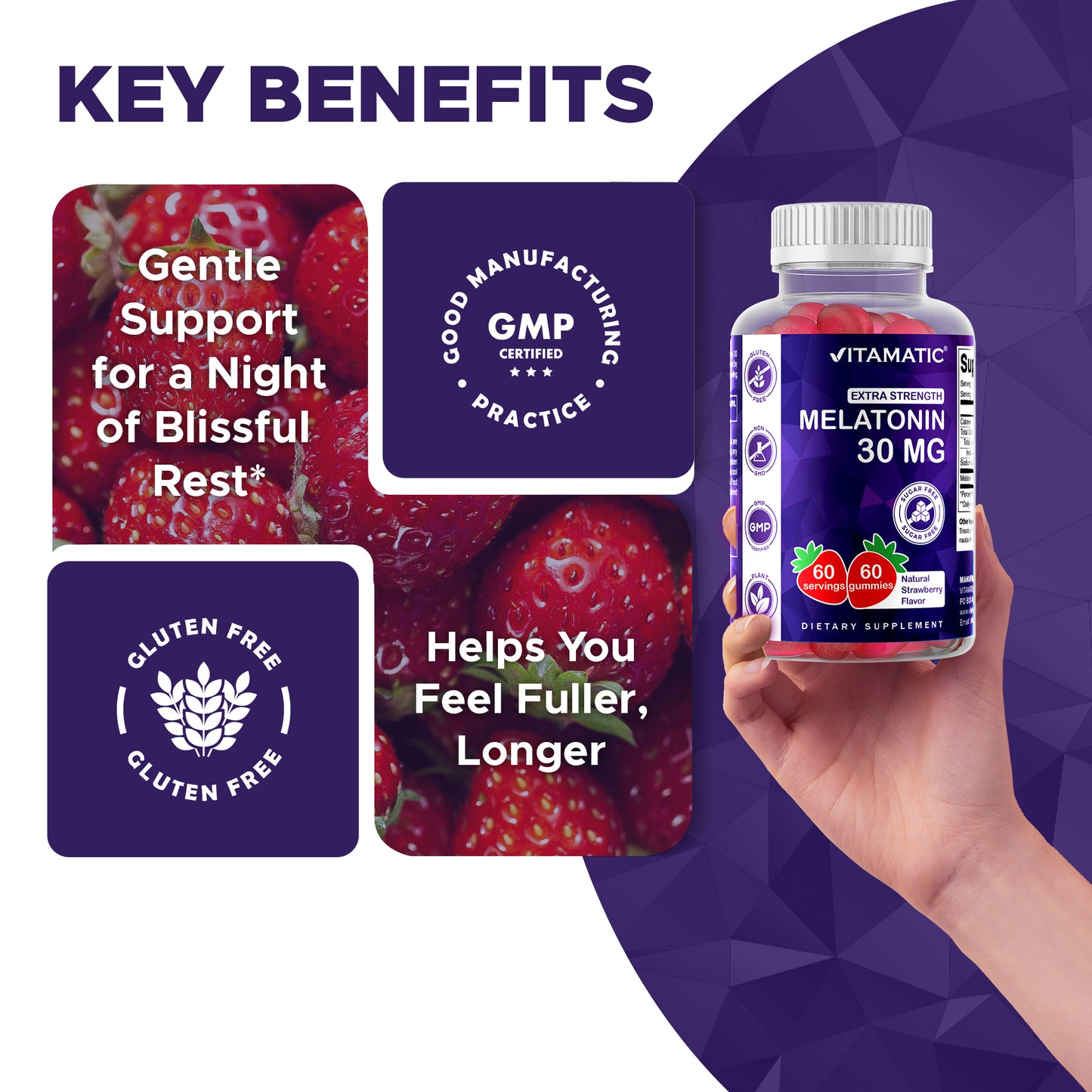 Sugar Free Melatonin 30mg - 60 Gummies