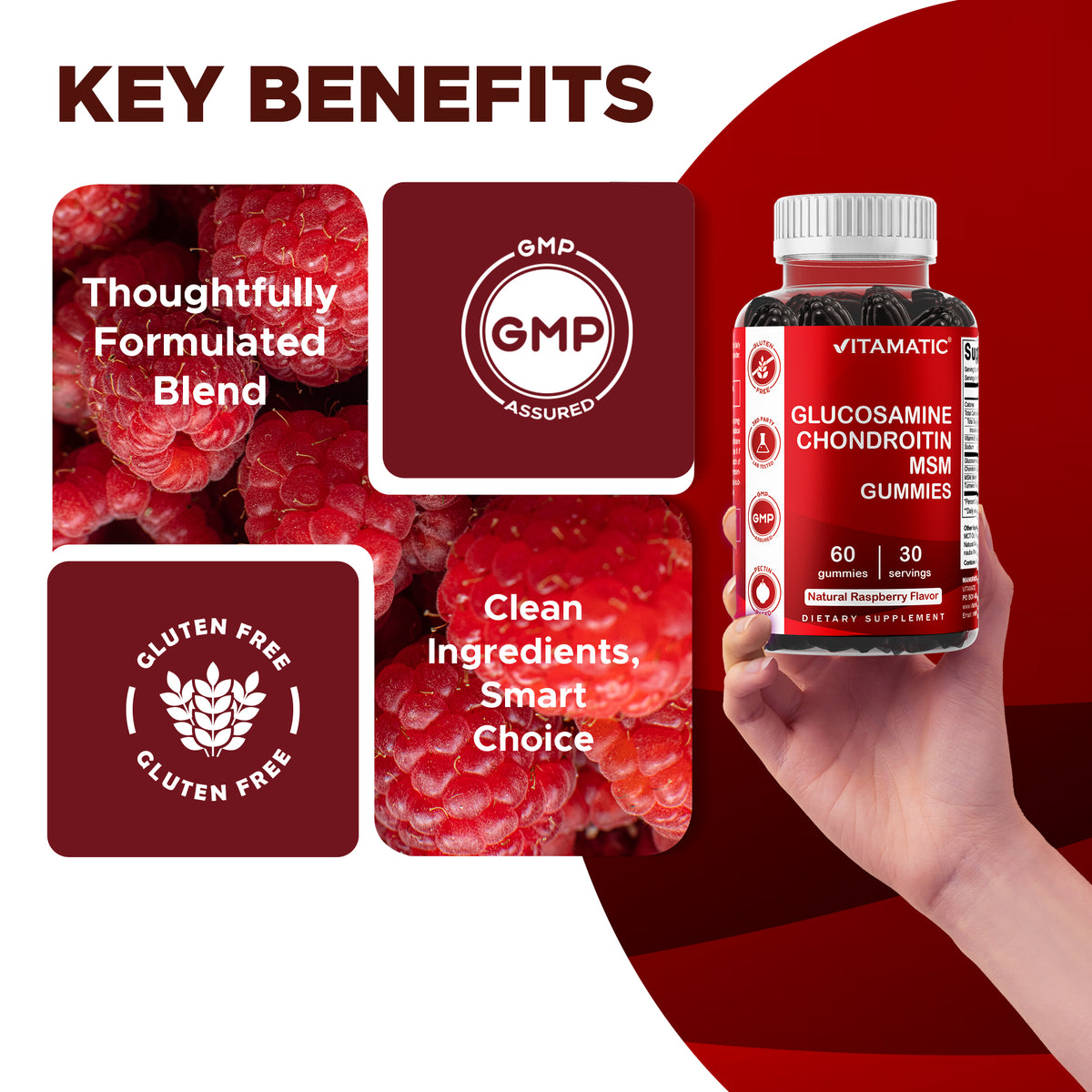 Glucosamine Chondroitin MSM, 60 Gummies