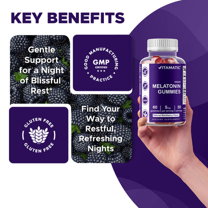 Melatonin 5 mg 60 Vegan Gummies