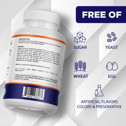 Eggshell Membrane (NEM) with Turmeric Extract | 1000 mg Per Serving | 120 Vegetarian Capsules | Non-GMO | Made in USA