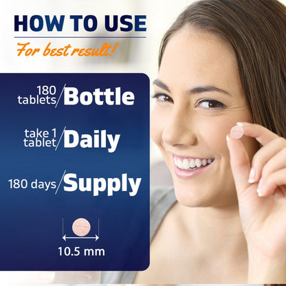 Folic Acid B6 & B12 - 180 Tablets