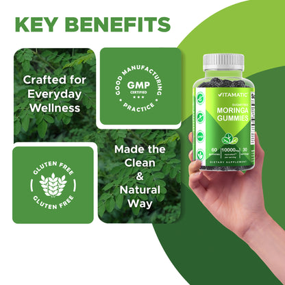 Moringa 100mg (50:1 Extract), Natural Mixed Fruit Flavor, 60 Gummies