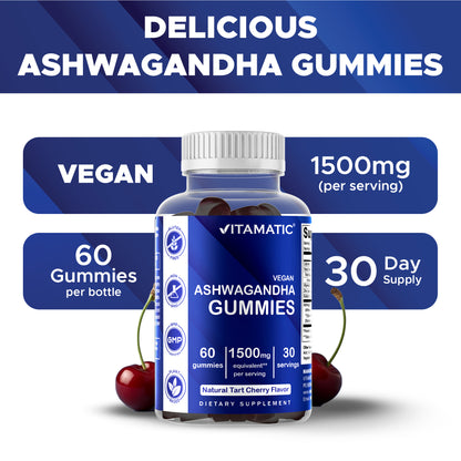 Ashwagandha 1500mg 60 Vegan Gummies
