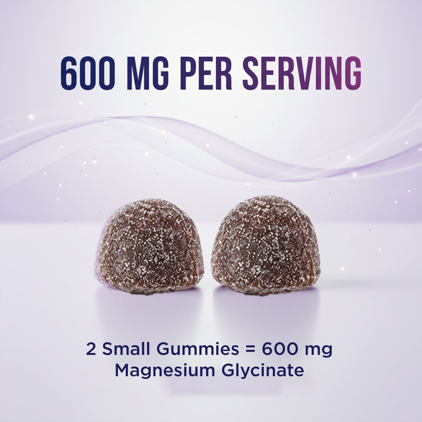 Magnesium Glycinate Gummies 600 mg per Serving – 60 Ct – Natural Grape Flavor