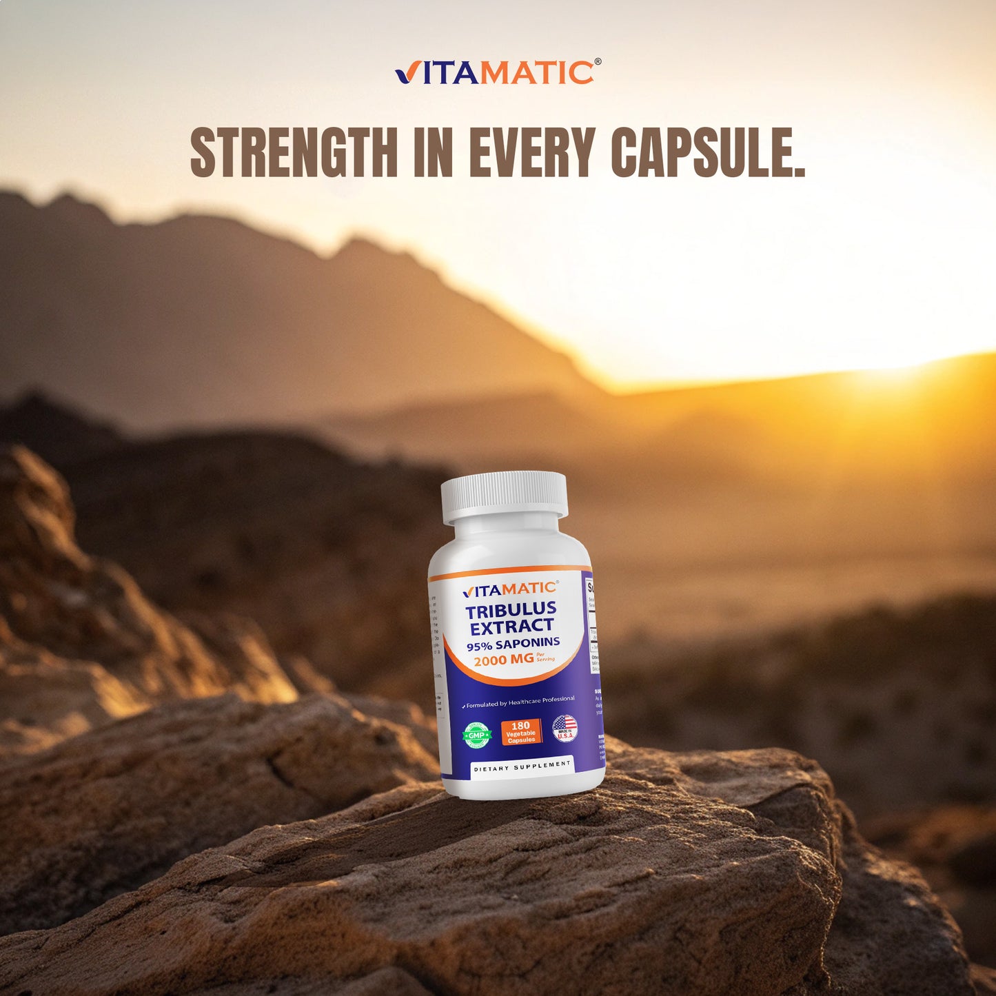 Tribulus Terrestris for Men - 2000 mg - 180 Vegetable Capsules