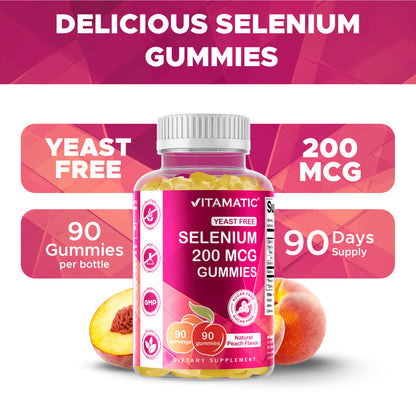 Sugar Free Yeast Free Selenium 200 mcg - 90 Gummies