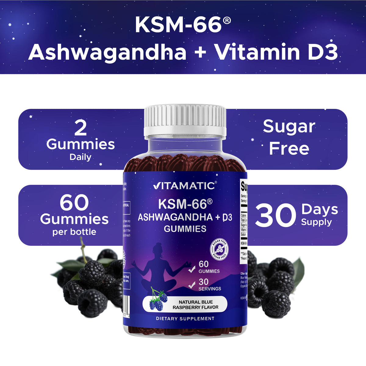 KSM-66® Ashwagandha + D3 Gummies