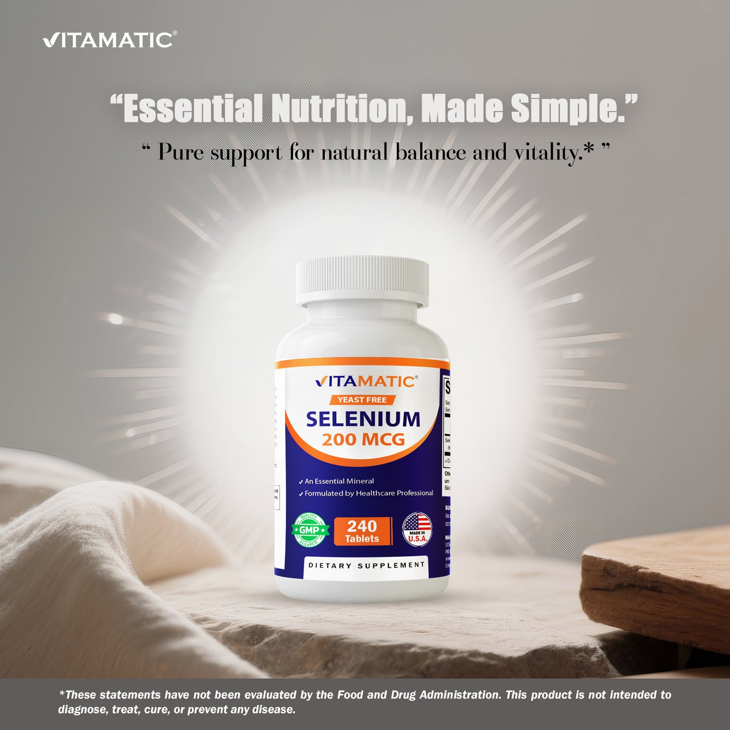 Yeast Free Selenium 200 mcg - 240 Tablets