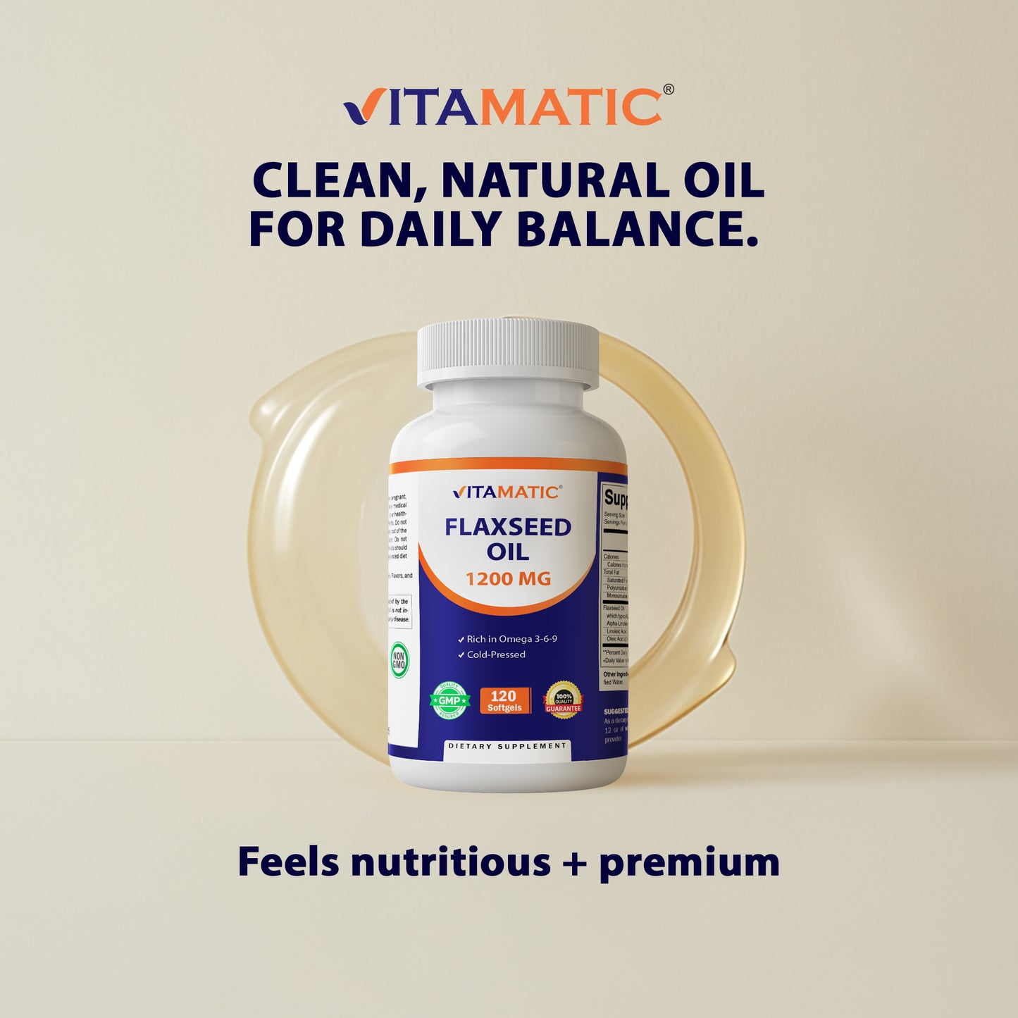 Flaxseed Oil 1200 mg 120 Softgels