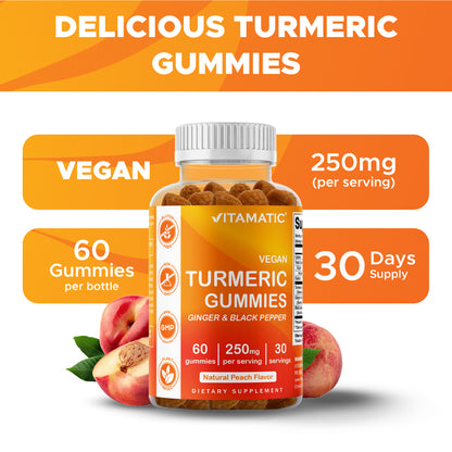 Turmeric Ginger with Black Pepper - 60 Vegan Gummies