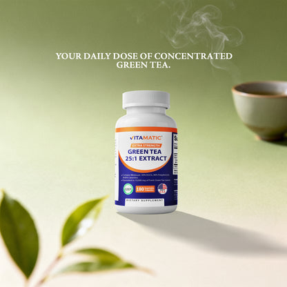 Green Tea Extract with Vitamin C - 180 Veg Capsules