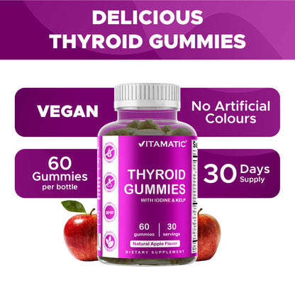 Thyroid Support with Kelp & Iodine - 60 Gummies