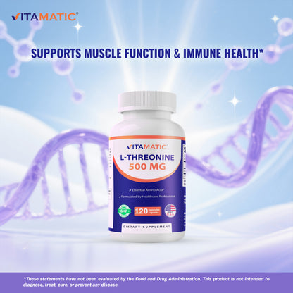 L-Threonine 500 mg - 120 Vegetable Capsules
