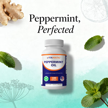 Peppermint Oil Softgels - 180 Softgels