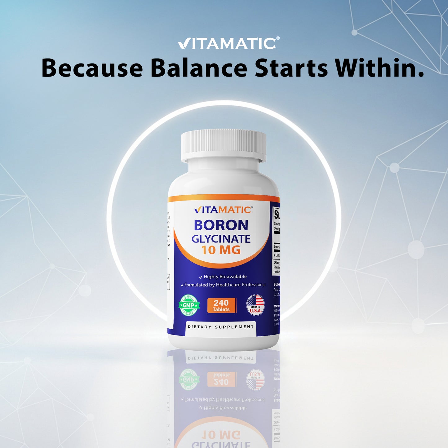 Chelated Boron Glycinate 10mg - 240 Tablets