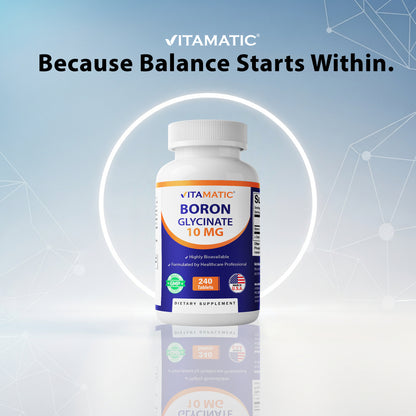 Chelated Boron Glycinate 10mg - 240 Tablets