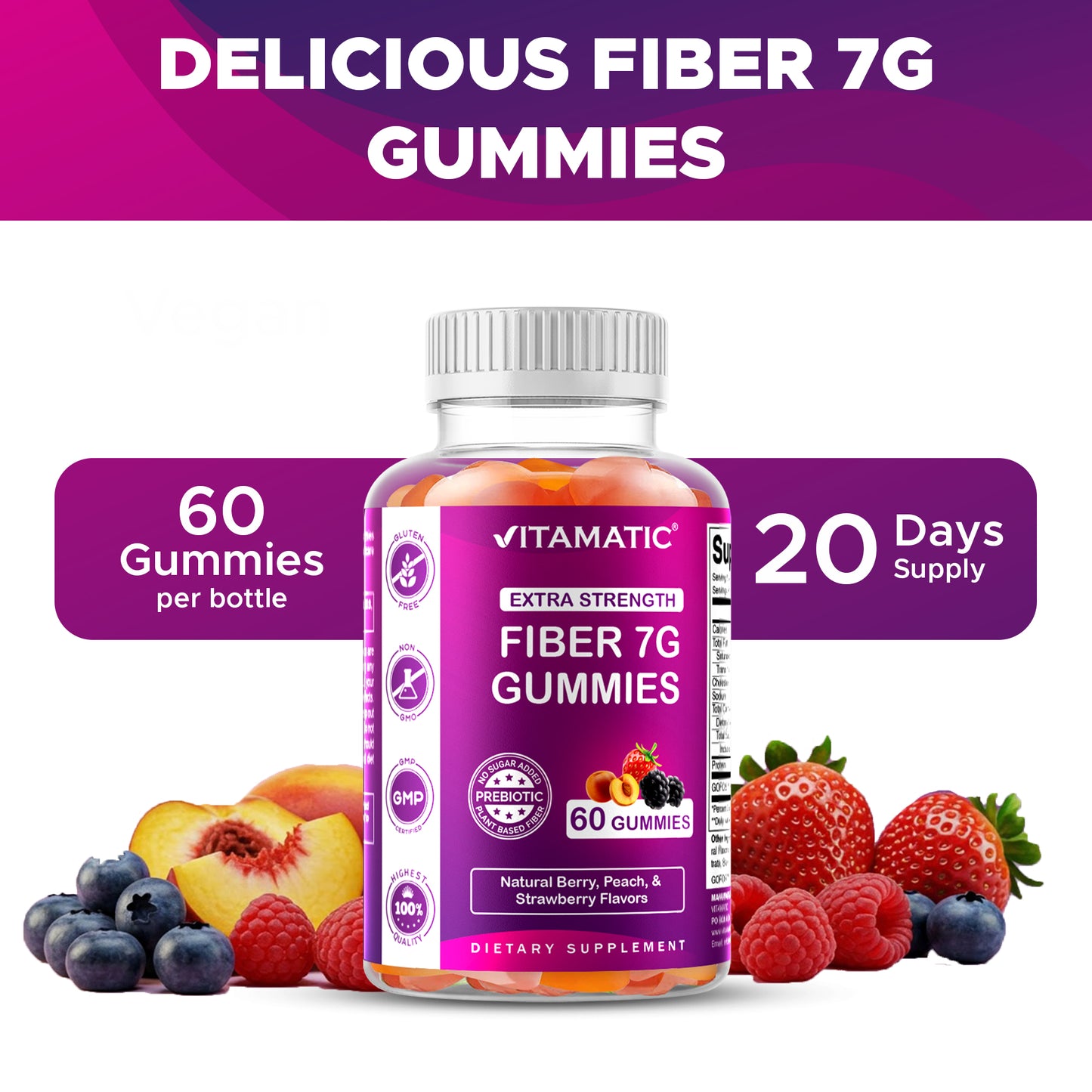 FIBER 7G (Beet Fos-pectin) - 60 Gummies