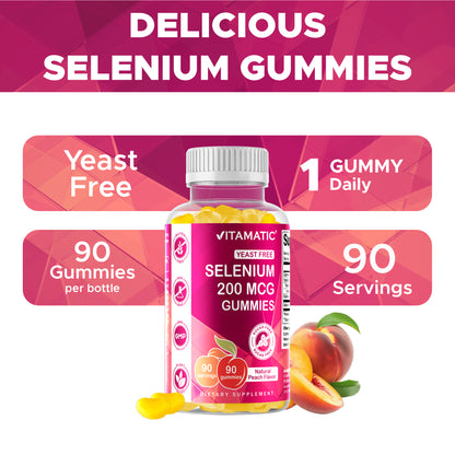 Sugar Free Yeast Free Selenium 200 mcg - 90 Gummies